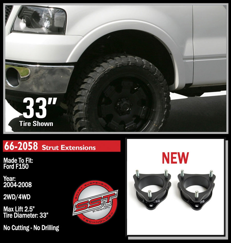 2.5" Strut Extension Readylift Front Leveling Suspension for Ford F150 2004-2008