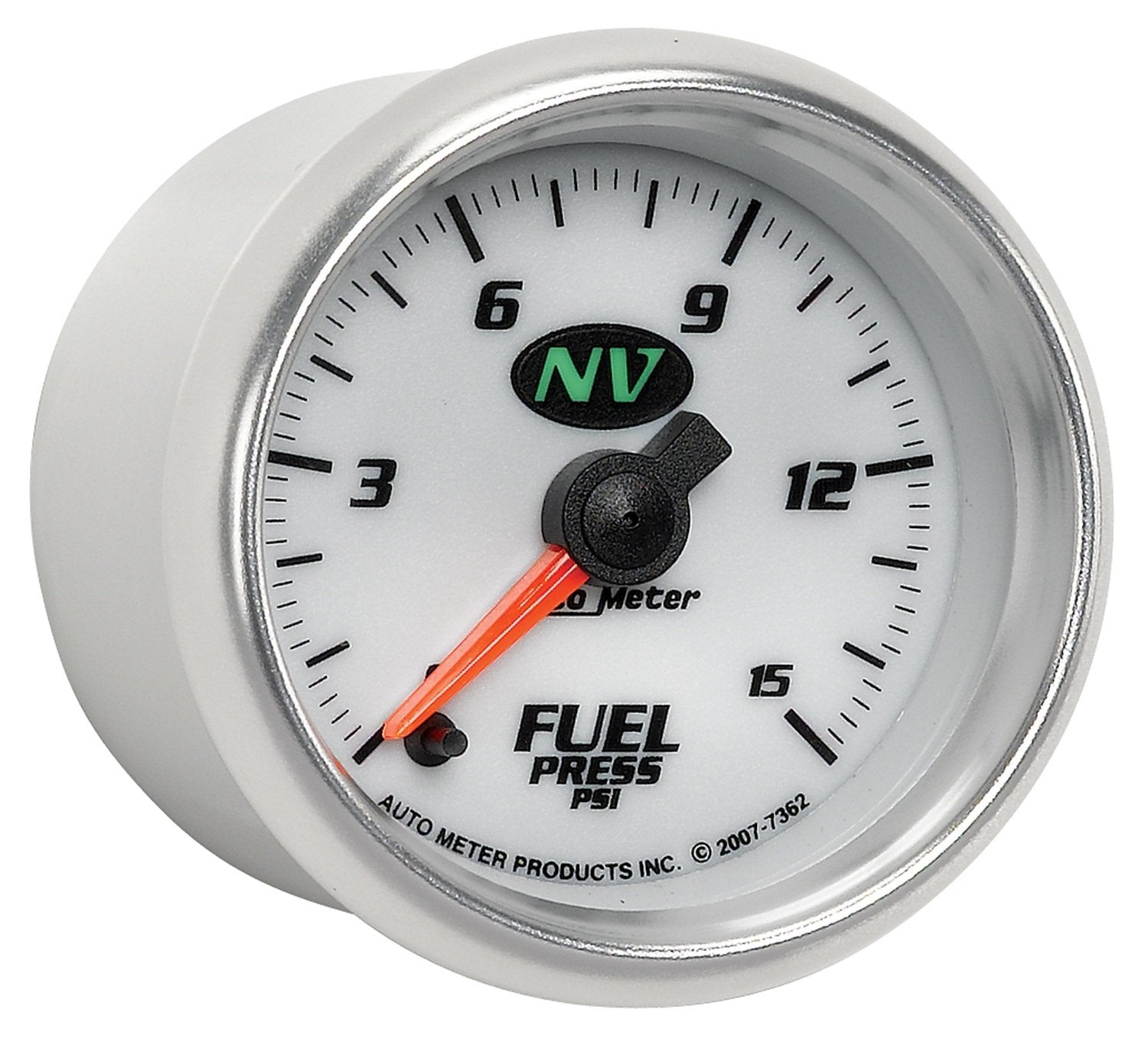 Auto Meter 2-1/16" NV 7362 0-15 PSI Fuel Pressure Gauge