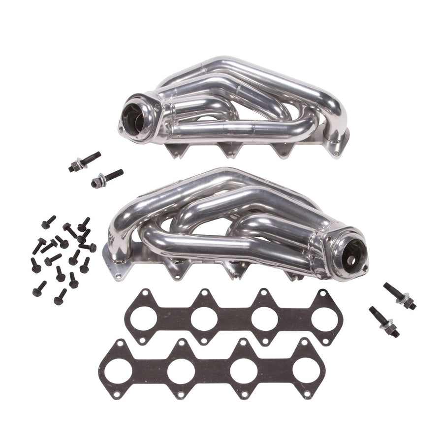 1-5/8" BBK Shorty Tuned Length Performance Exhaust Headers for Ford Mustang GT - Polished Silver Ceramic Finish