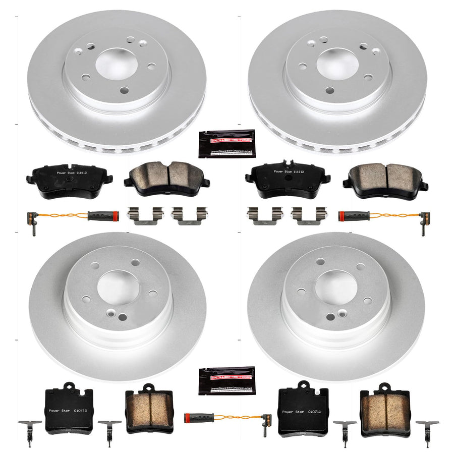 Power Stop Z23 CRK6745 Front and Rear Evolution Geomet Coated Brake Kit For Mercedes-Benz C240 2003-2005 [Model Specific]