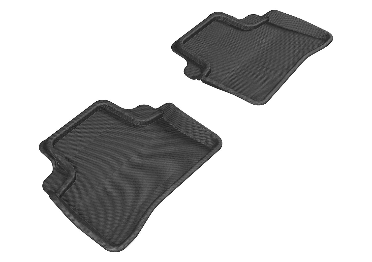 2010-2016 Mercedes-Benz E-Class W212 3D MAXpider Kagu 2nd Row Floormats - Black (L1MB05721509)