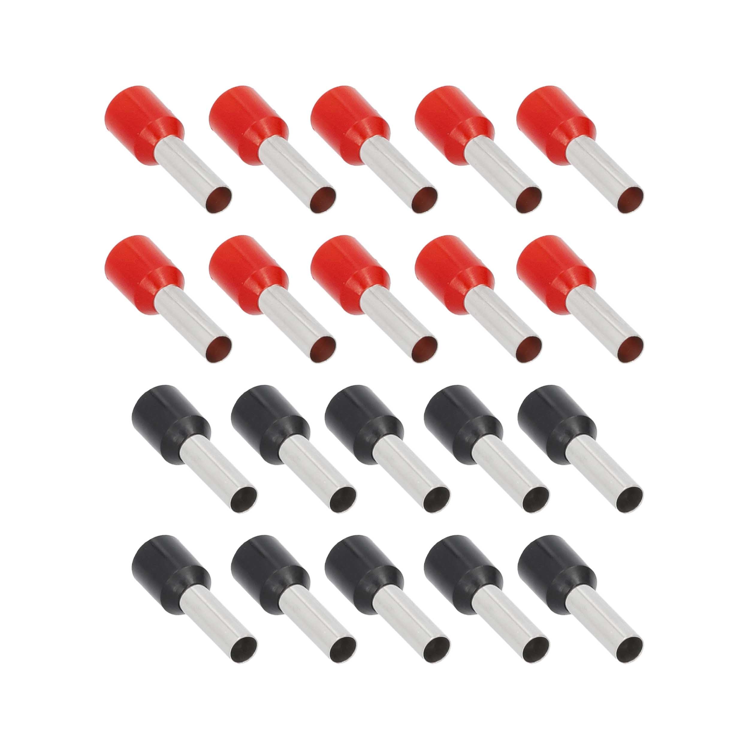 20-Piece Metra Brands Red and Black 10GA Ferrules - Refill Pack