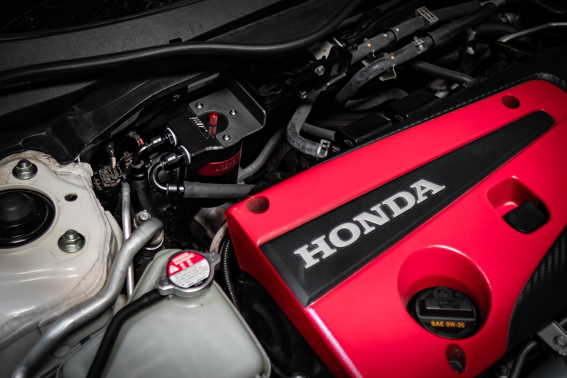 HPS Oil Catch Can Kit Aluminum Compatible for 2024 Acura Integra Type S 2.0L Turbo 2017-2021 2023-2024 Honda Civic Type R 2.0L Turbo, 860-002
