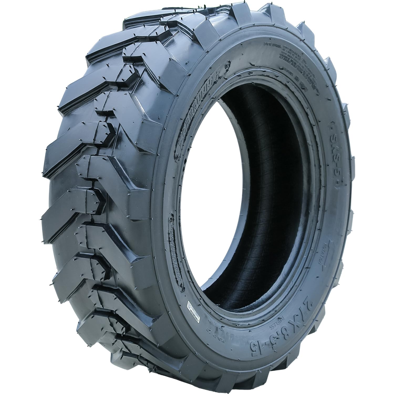 SKS-5 Forerunner Industrial Skid Steer All-Season Tire-27X8.5-15 27X8.5X15 Load Range 6-Ply BSW Black Side Wall