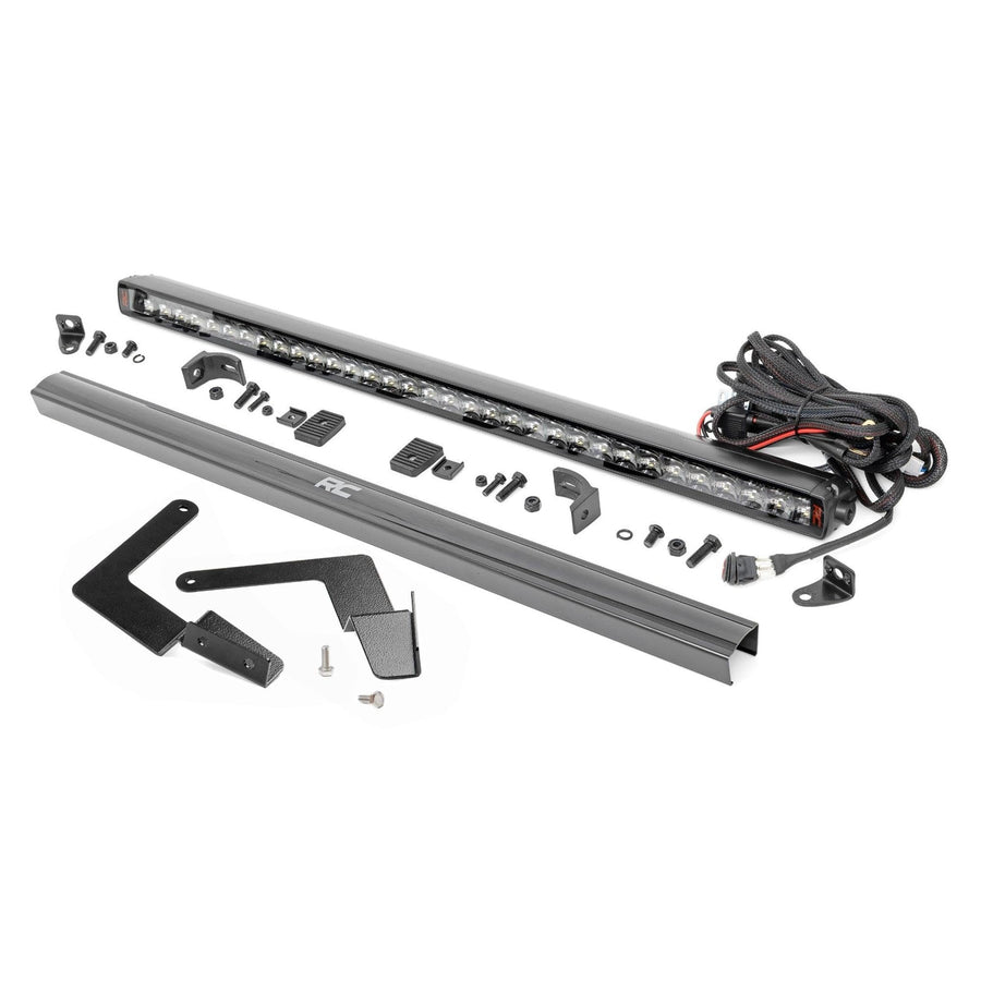 30" Rough Country LED Light Bar Kit for Toyota Tacoma (2016-2023) - Bumper Mount, 165W Spectrum Series, 14,850 Lumens, Combo Spot & Flood Beam
