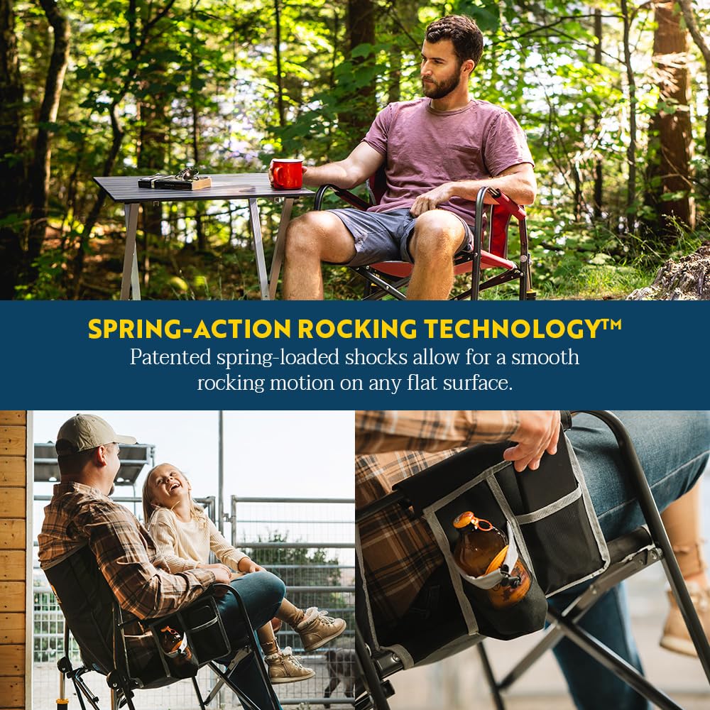 GCI Outdoor Rocking Chair Freestyle XL Portable Folding and Outdoor Camping Chair