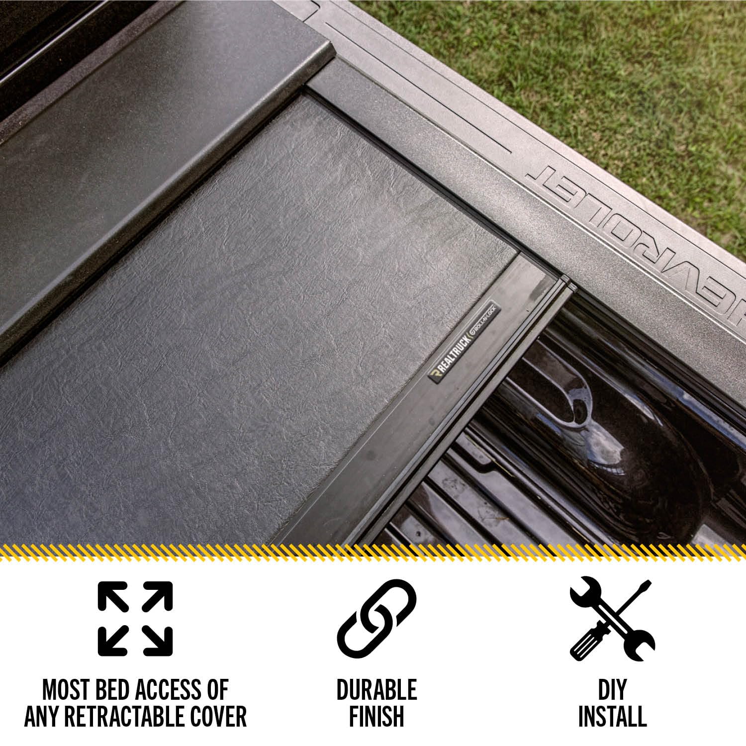 LG152M Roll-N-Lock M-Series Tonneau Cover for Ford F-250 Super Duty-96.5 in,Black