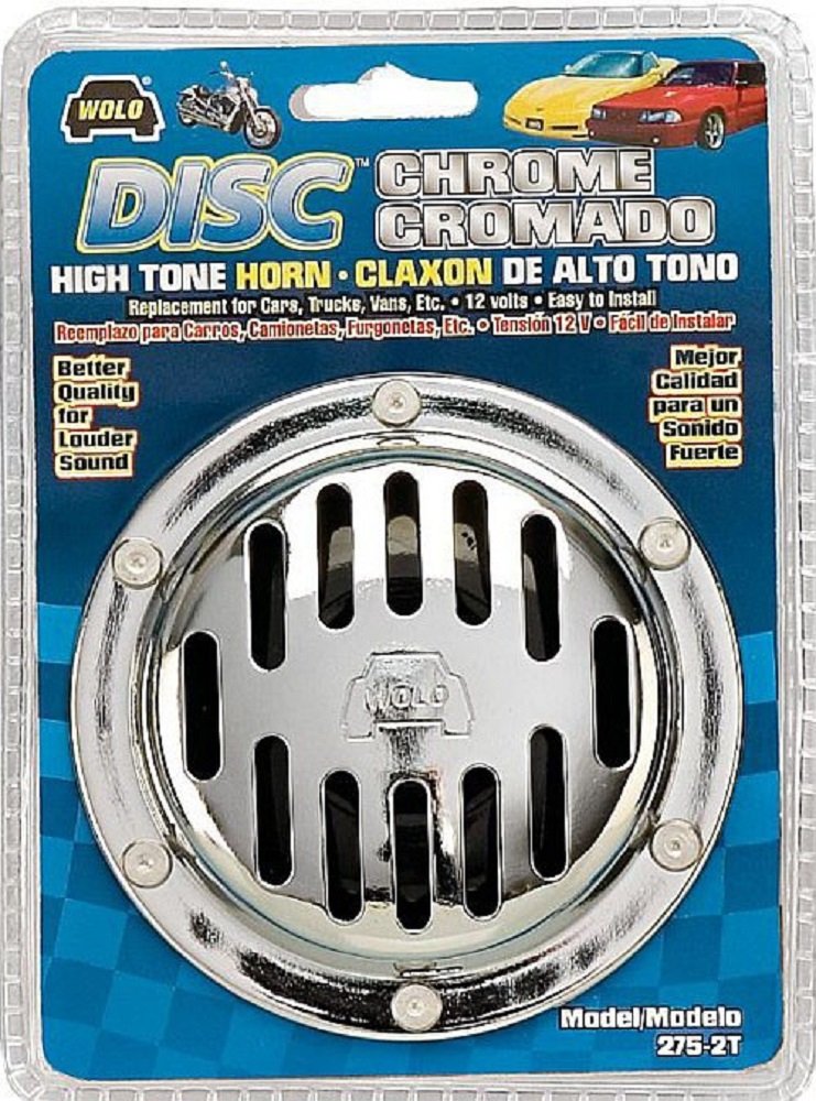 Chrome Disc Horn Wolo (275-2T) - 12 Volt, High Tone