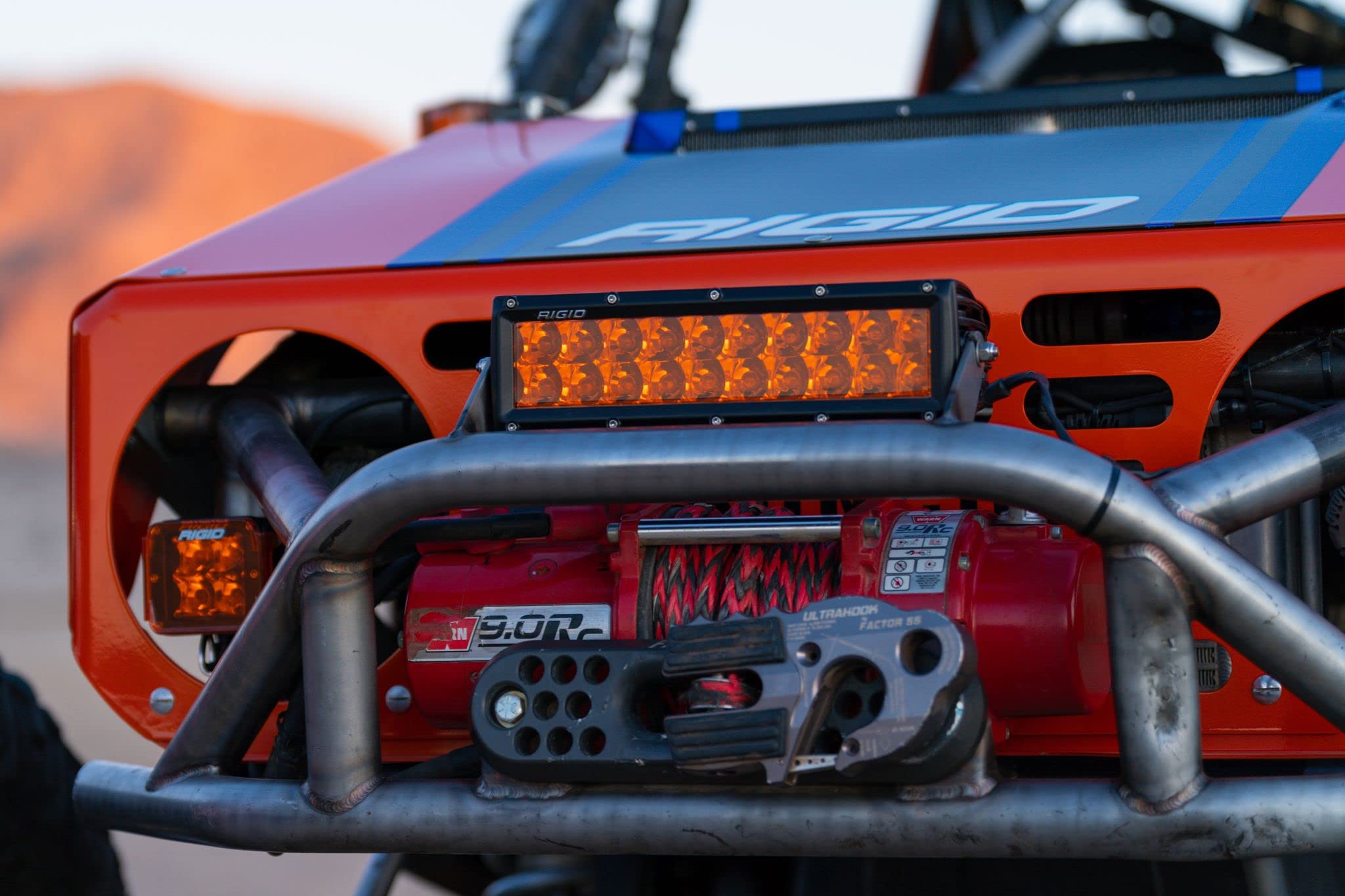 10 inch RIGID INDUSTRIES E-Series Spot Beam with Amber PRO Lens