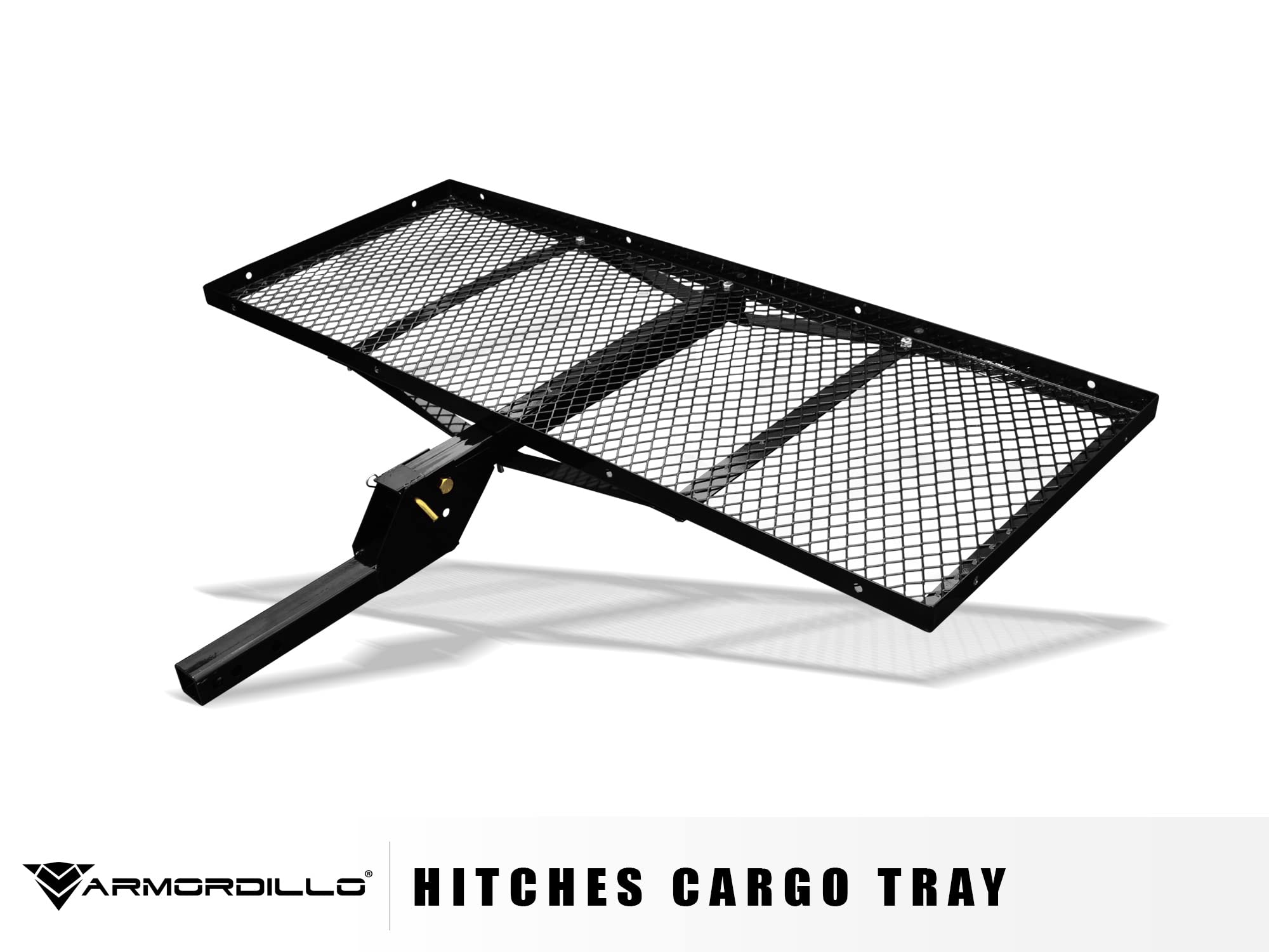 59-Inch ARMORDILLO Universal Foldable Mesh Rear Hitch Cargo Tray Fits 2" Receiver Tube