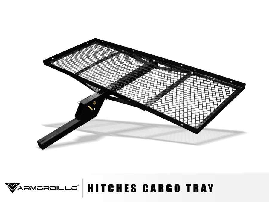 59-Inch ARMORDILLO Universal Foldable Mesh Rear Hitch Cargo Tray Fits 2" Receiver Tube