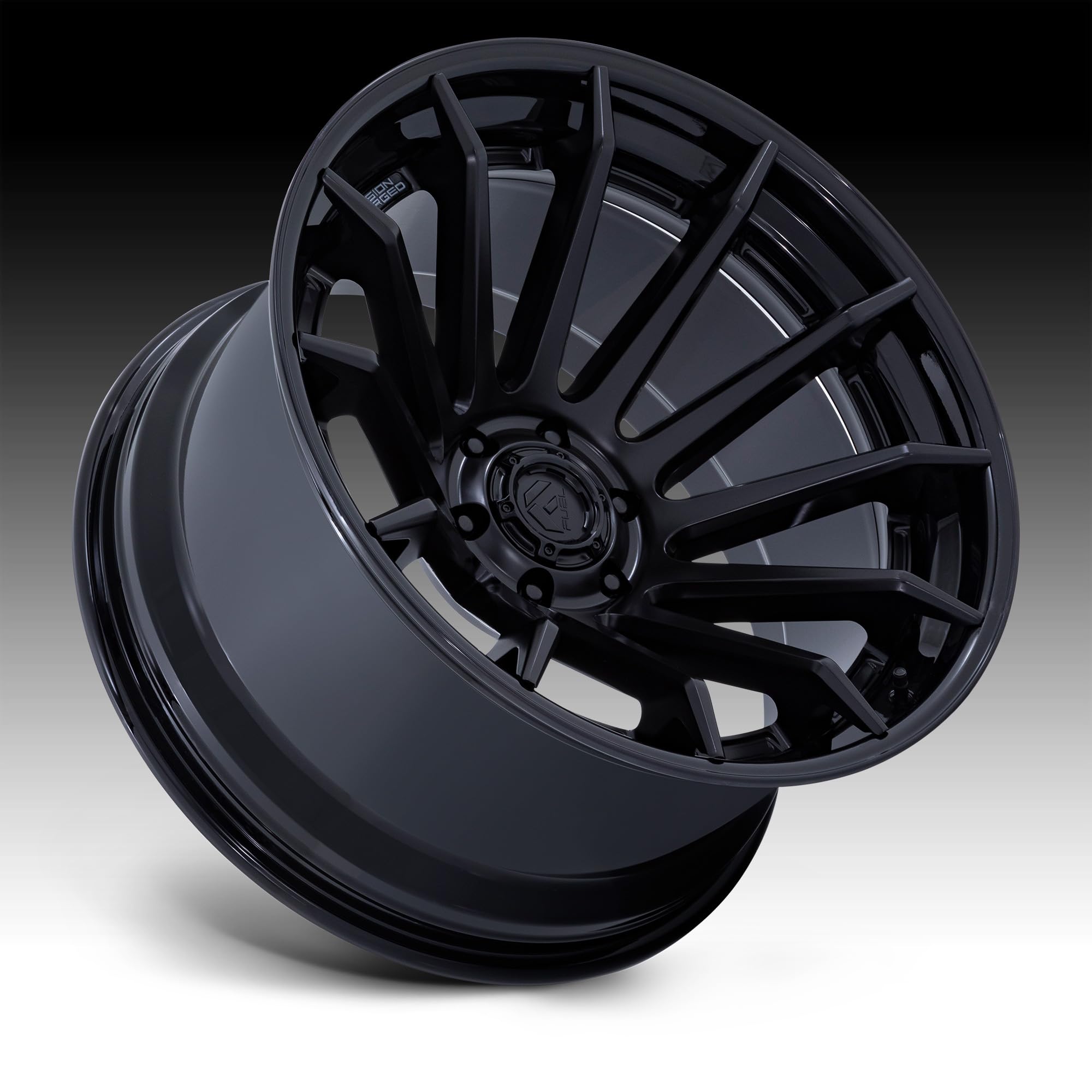 FUEL OFF-ROAD 24X12 FC403 BURN 6X5.5 4.77-44mm MATTE BLACK WITH GLOSS BLACK LIP - FC403MX24126844N