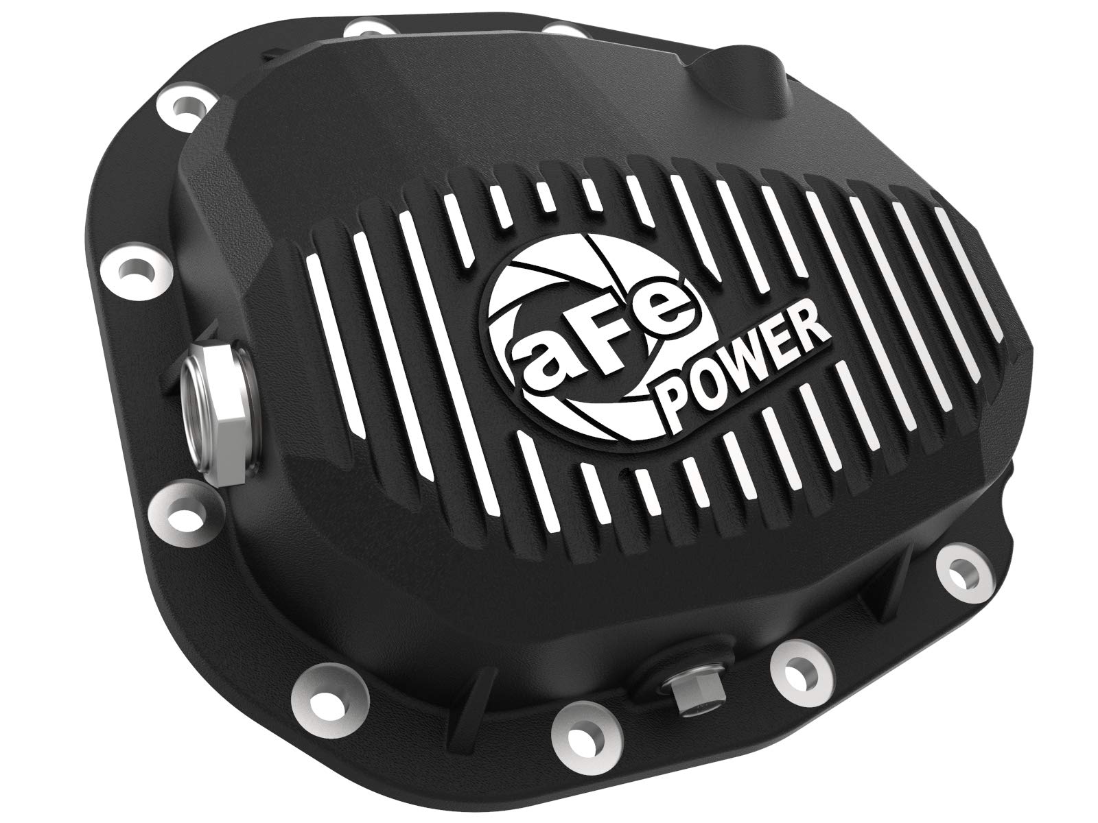 aFe POWER Rear Differential Cover Pro Series Black w/Machined Fins - #46-71180B - Ford F-150 15-23 (Super 8.8-12)