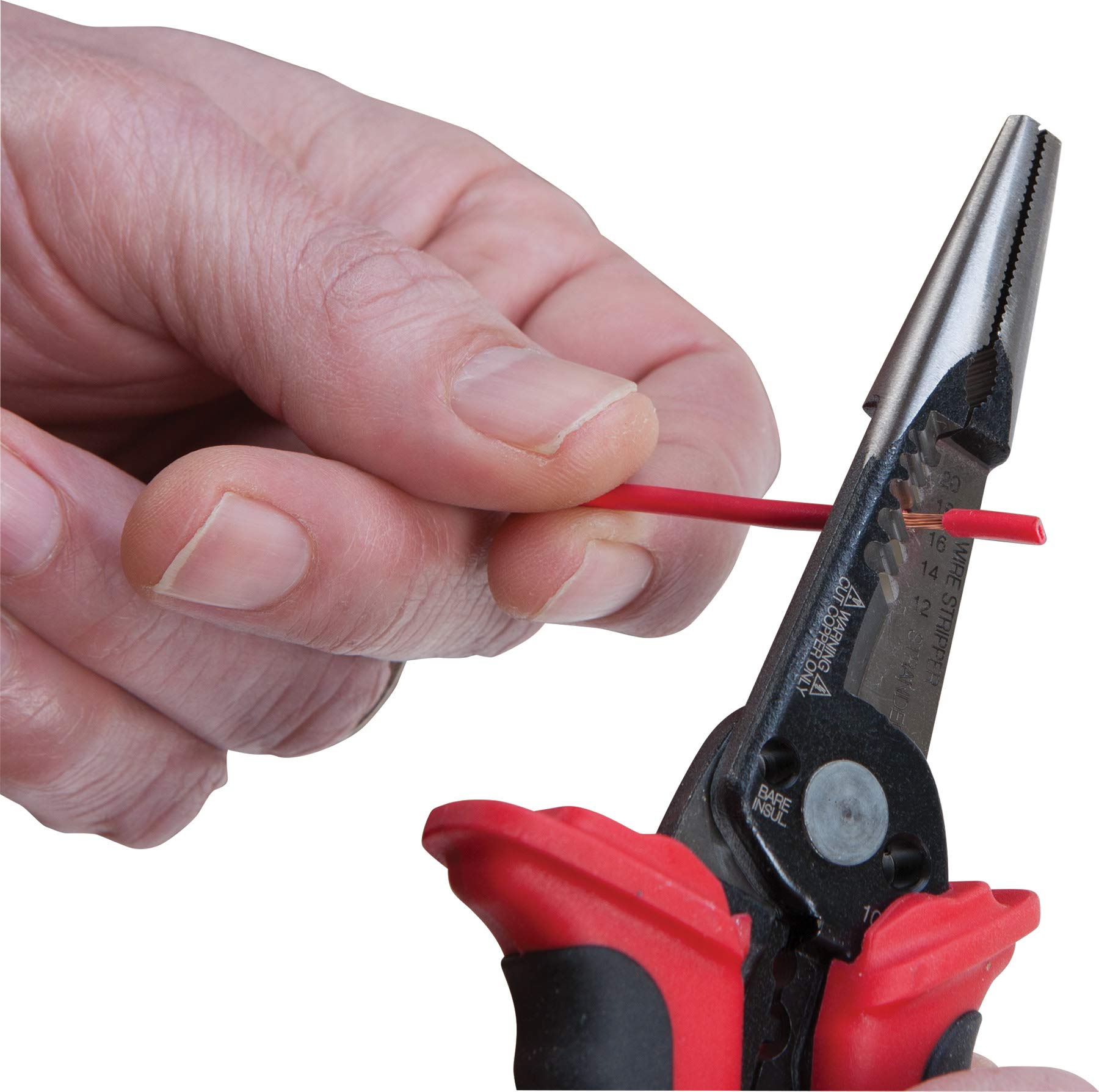 8 Inch Performance Tool W86505 Multi-Wire Electrical Tool - Cut, Strip, Crimp, Twist, and Shear with Ease