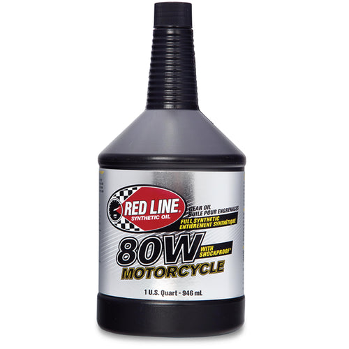 Synthetic Red Line 42704 80W Motorcycle Gear Oil with Shockproof - 1 Quart