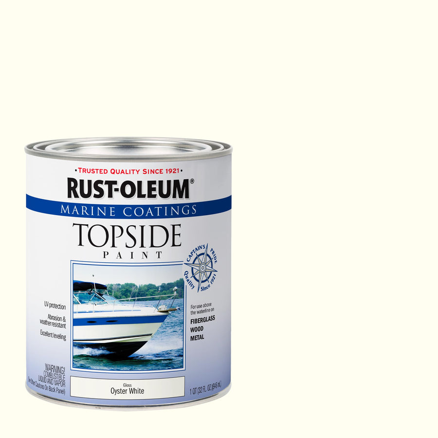 Marine Coatings Rust-Oleum 207001 Topside Paint, Quart, Oyster White 32 Fl Oz (Pack of 1)