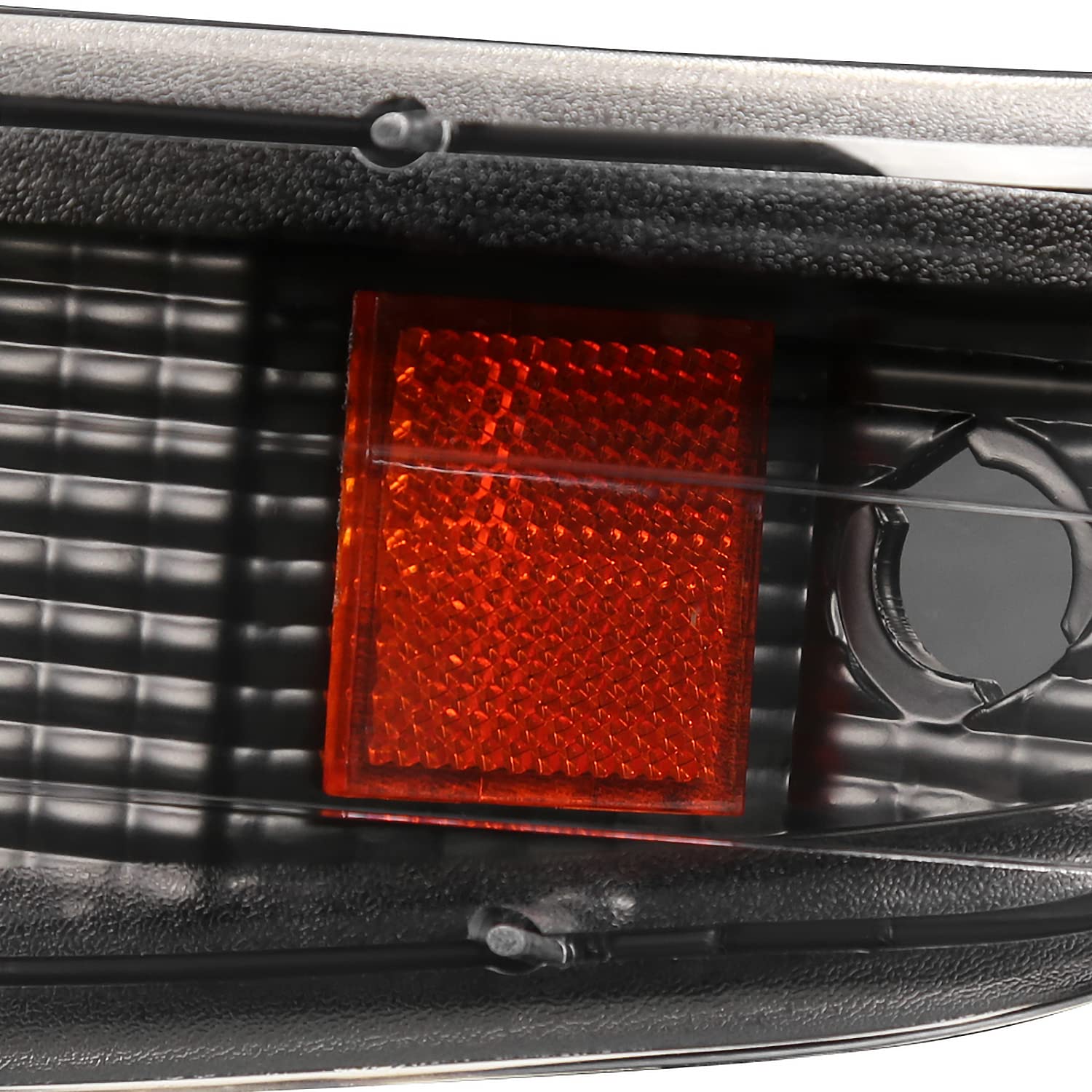 Black LED Halo Projector Headlights + Bumper Lights SPEC-D TUNING Compatible with 1999-2002 Chevy Silverado 2000-2006 Tahoe, Left + Right Pair Headlamps Assembly