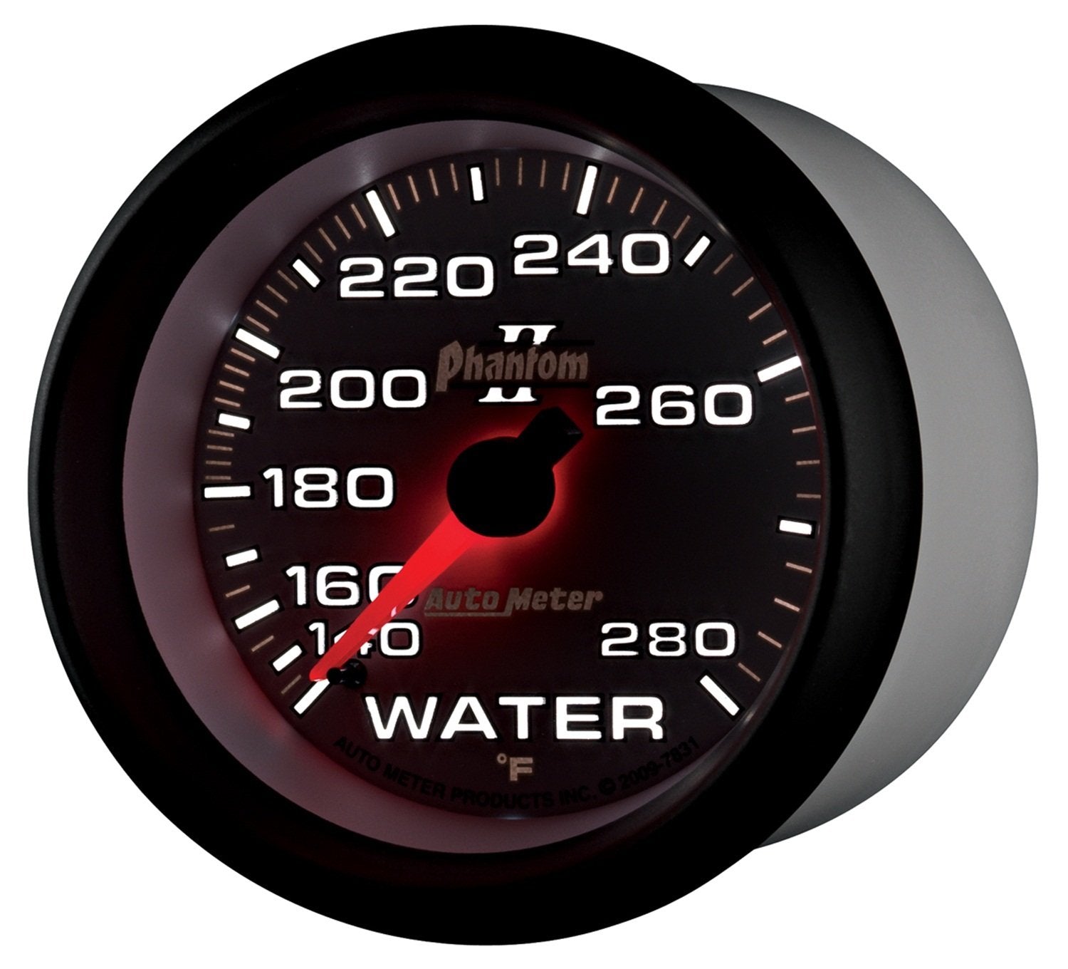 Auto Meter Phantom II 2-5/8" 140-280 Degree F Mechanical Water Temperature Gauge 7831