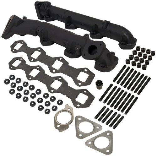 Diesel BD 1043008 Exhaust Manifold Kit; Incl. Manifold/Cross Over Tube/EGR Port; High Temp Black Coated;
