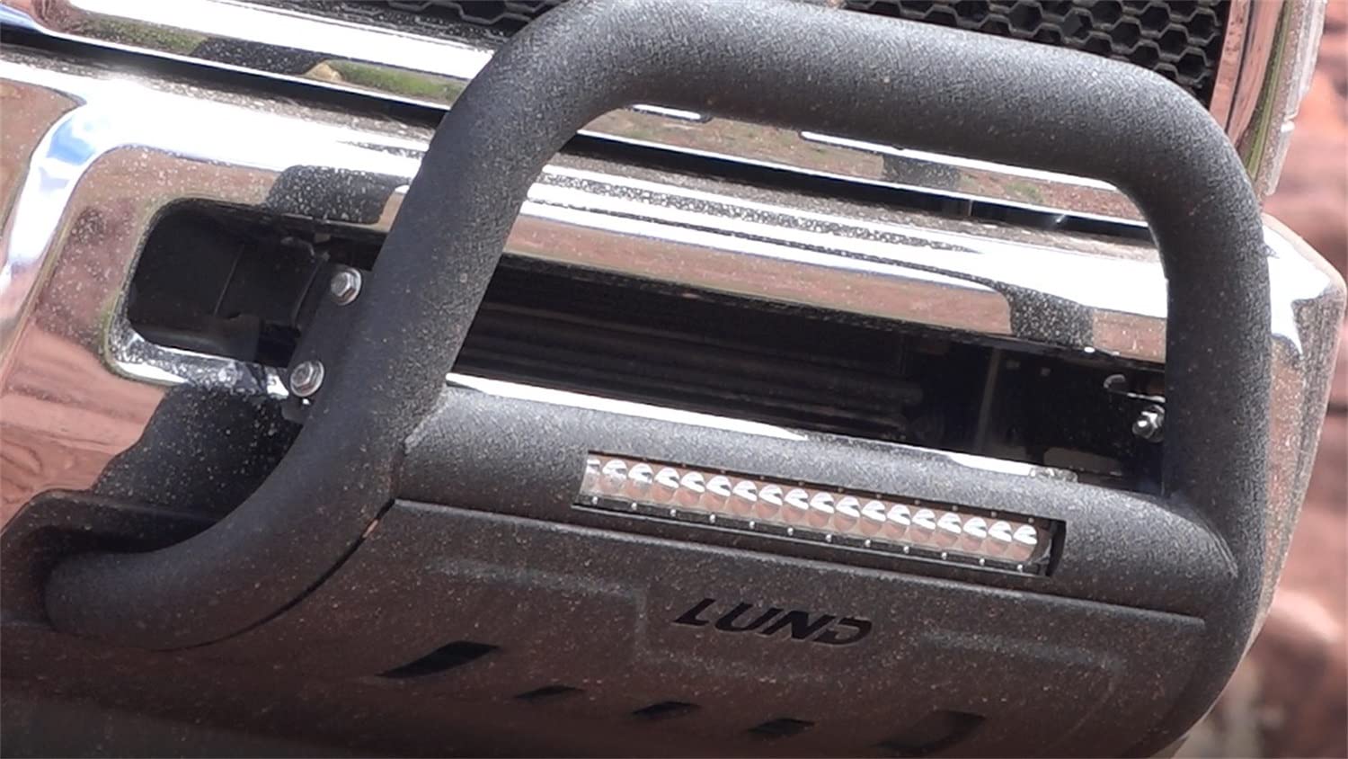 Lund Bull Bar 47121221 with LED Light Bar and Wiring for 2019 Ford Ranger, Black