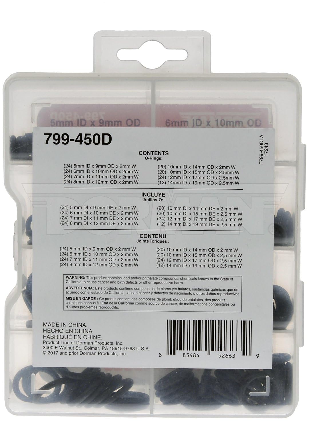 Metric Pro Pack O-Rings, 172 Pieces