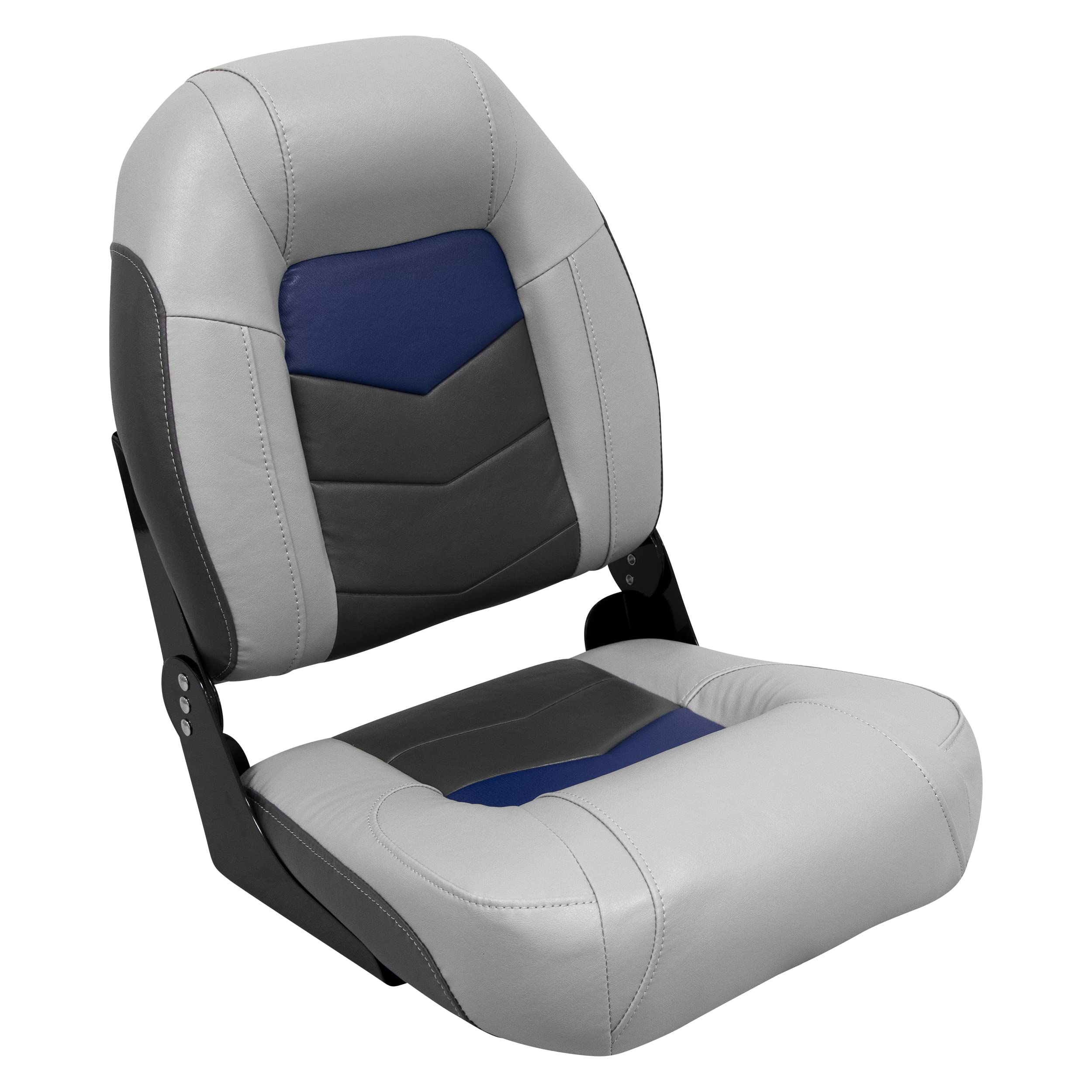 3304-1880 Wise Pro-Angler Series High Back Boat Seat Marble Grey/Blueberry/Charcoal