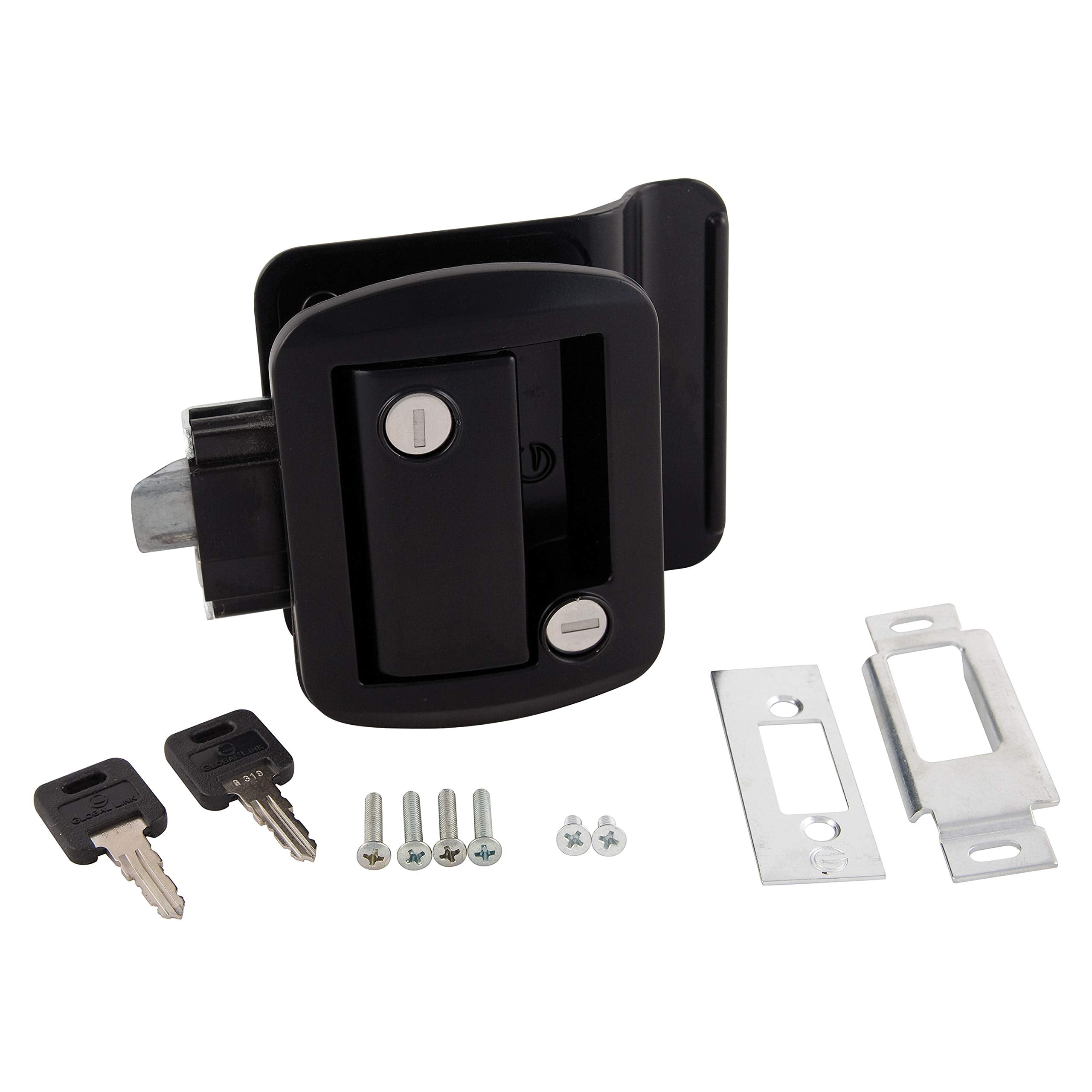 Global AP Products 013-570 Black Travel Trailer Entrance Lock Set