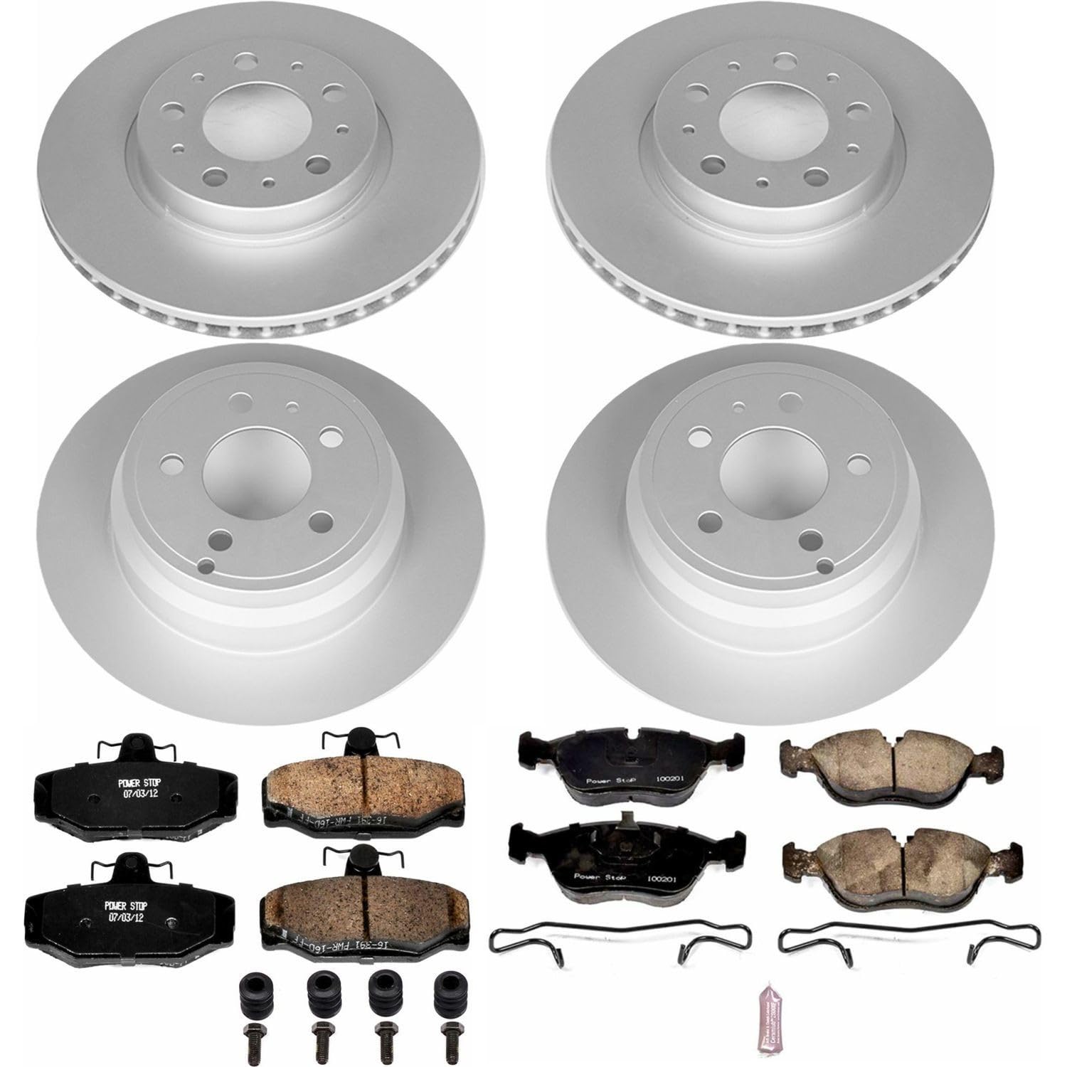 Power Stop Z23 Evolution Geomet Coated Brake Kit Front and Rear For Volvo 850 1997 [Model Specific]