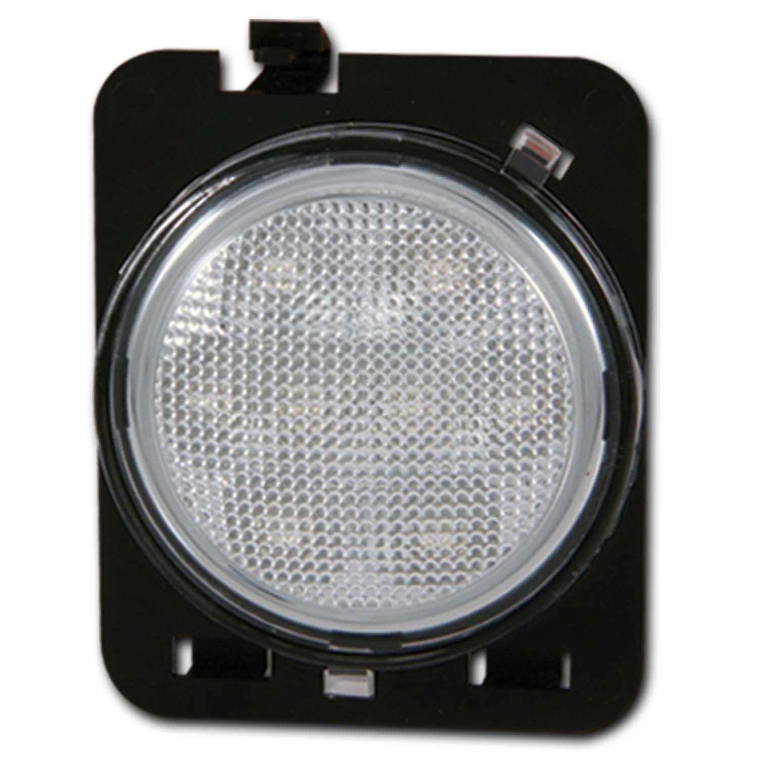 Clear/Amber AnzoUSA LED Fender Light Lens for Jeep Wrangler JK - Pair