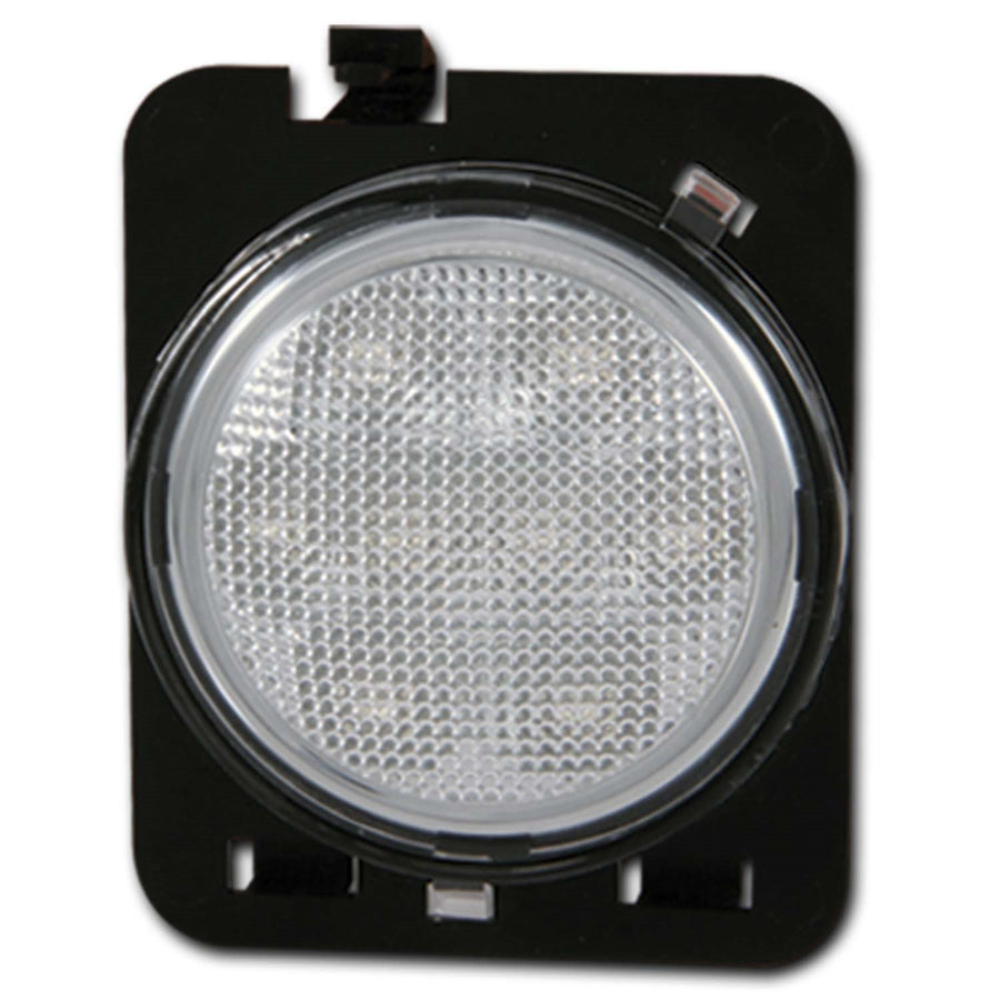 Clear/Amber AnzoUSA LED Fender Light Lens for Jeep Wrangler JK - Pair