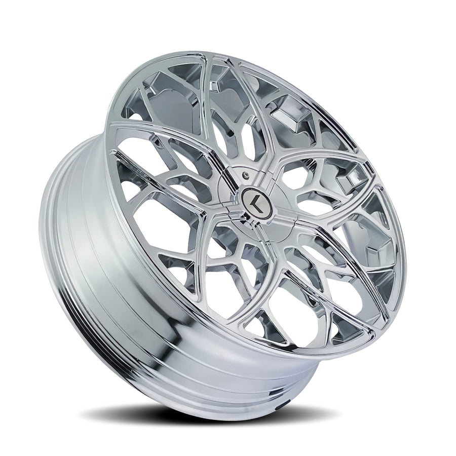 22x8.5 Kraze KR184 Ricochet 5x115/5x120 +38mm Chrome Wheel Rim 22 Inch