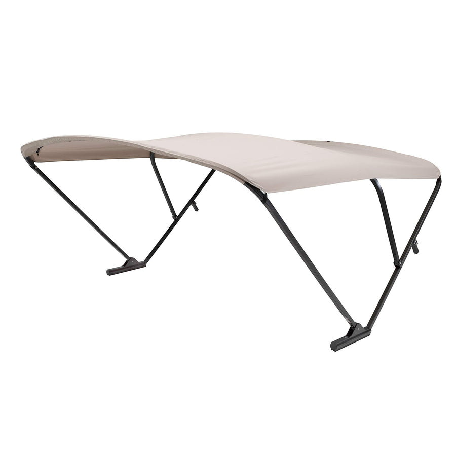 Power SureShade Pontoon Bimini Top - Black Anodized Frame, Beige Fabric
