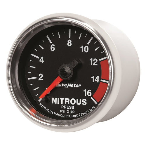 Nitrous Pressure Gauge Auto Meter 3874 GS Electric