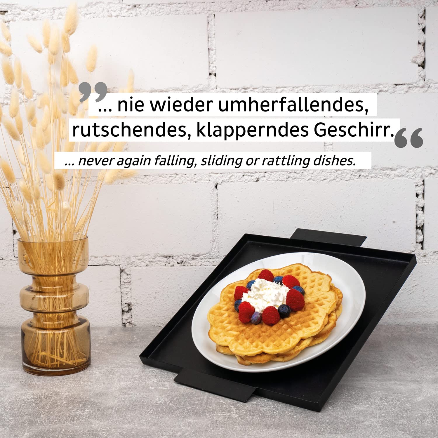 Porcelain Magnetic silwy® Plates (Set of 2) - Perfect for Camping, Caravaning and Boating - Non-Slip Crockery Stackable without Any Rattling