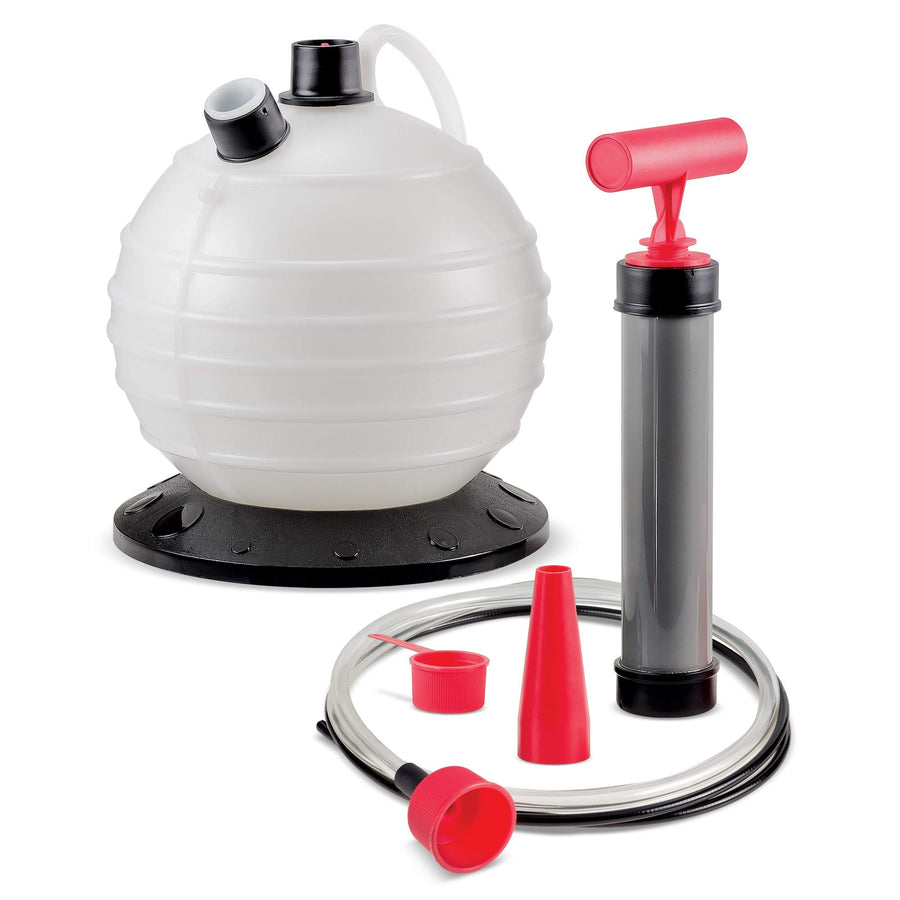 Oil and Fluid Extractor Powerbuilt 6.3 Quart (6 Liter), Manual Liquid Pump Extract and Transfer, Automotive, Engine, Transmission, Radiator, 647570