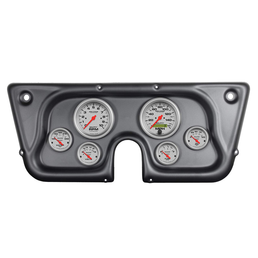 Auto Meter Gauge Kit 7032-UL, 6 Pc, Chevy TRK C/K/K5/Subrbn 67-72, Tach/Mph/Fuel/Oilp/Wtmp/Volt, Ul
