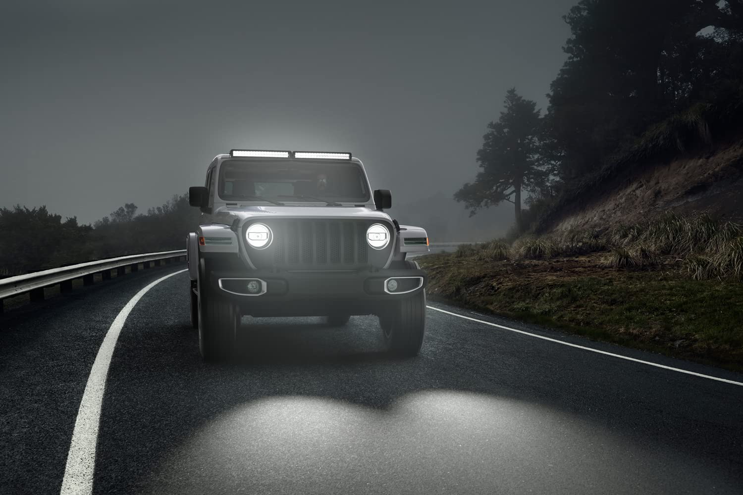 Hella Tough Black Magic 20 Inch Double Row LED Lightbar- Performance High Beam Off-Road Light for Pickup Trucks, ATV, SUV, 4x4, Jeep, Tractors / 358197401
