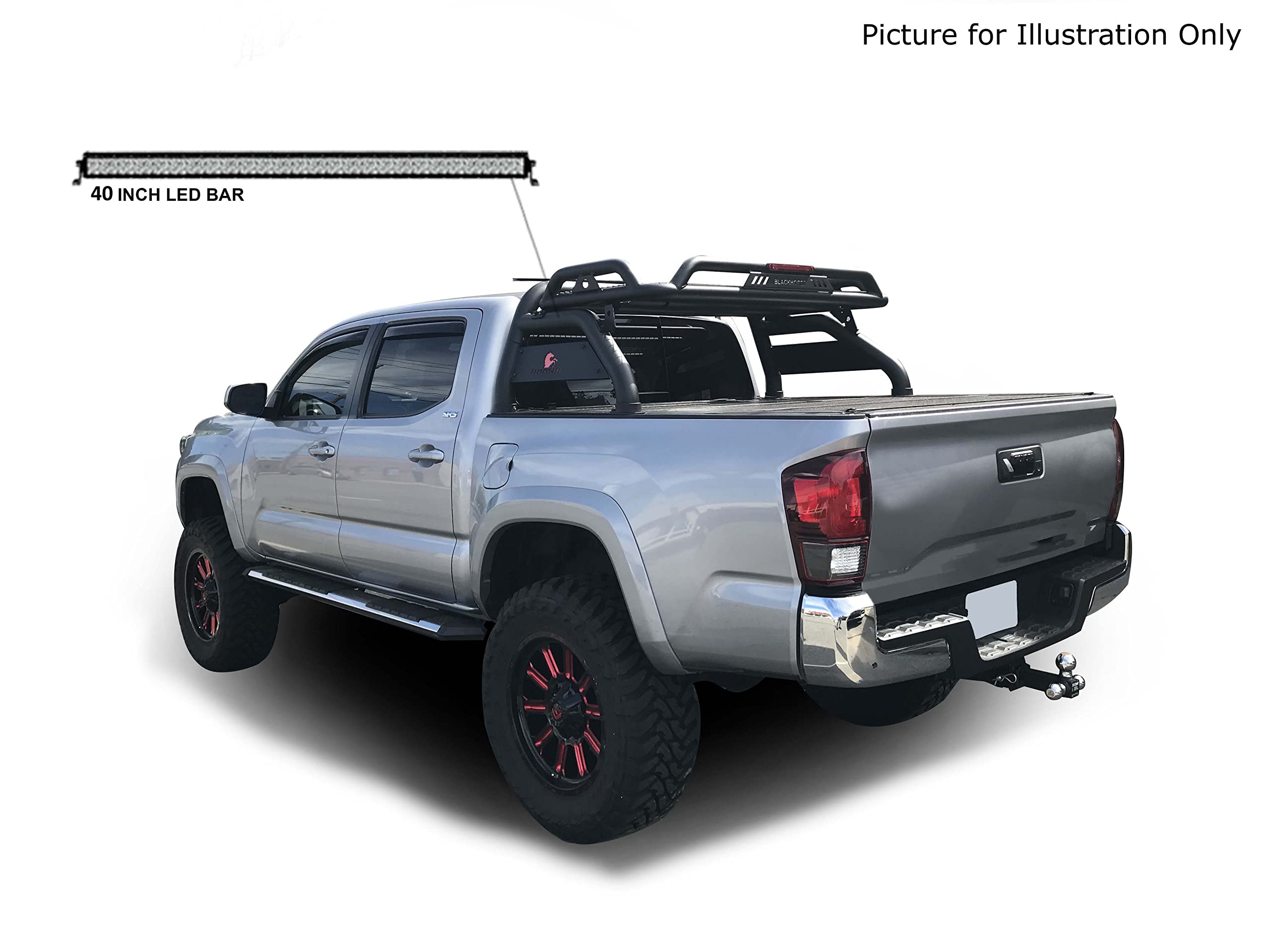 Atlas Roll Bar Black Horse Kit Compatible with 2015-2023 Toyota Tacoma-ATRB-TOTAB-KIT