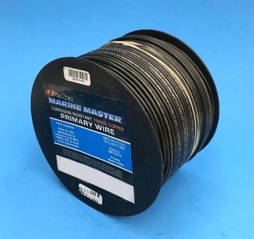 Marine Tinned Copper DEKA 14AWG Black Boat Stranded Wire 100 Feet Made in USA