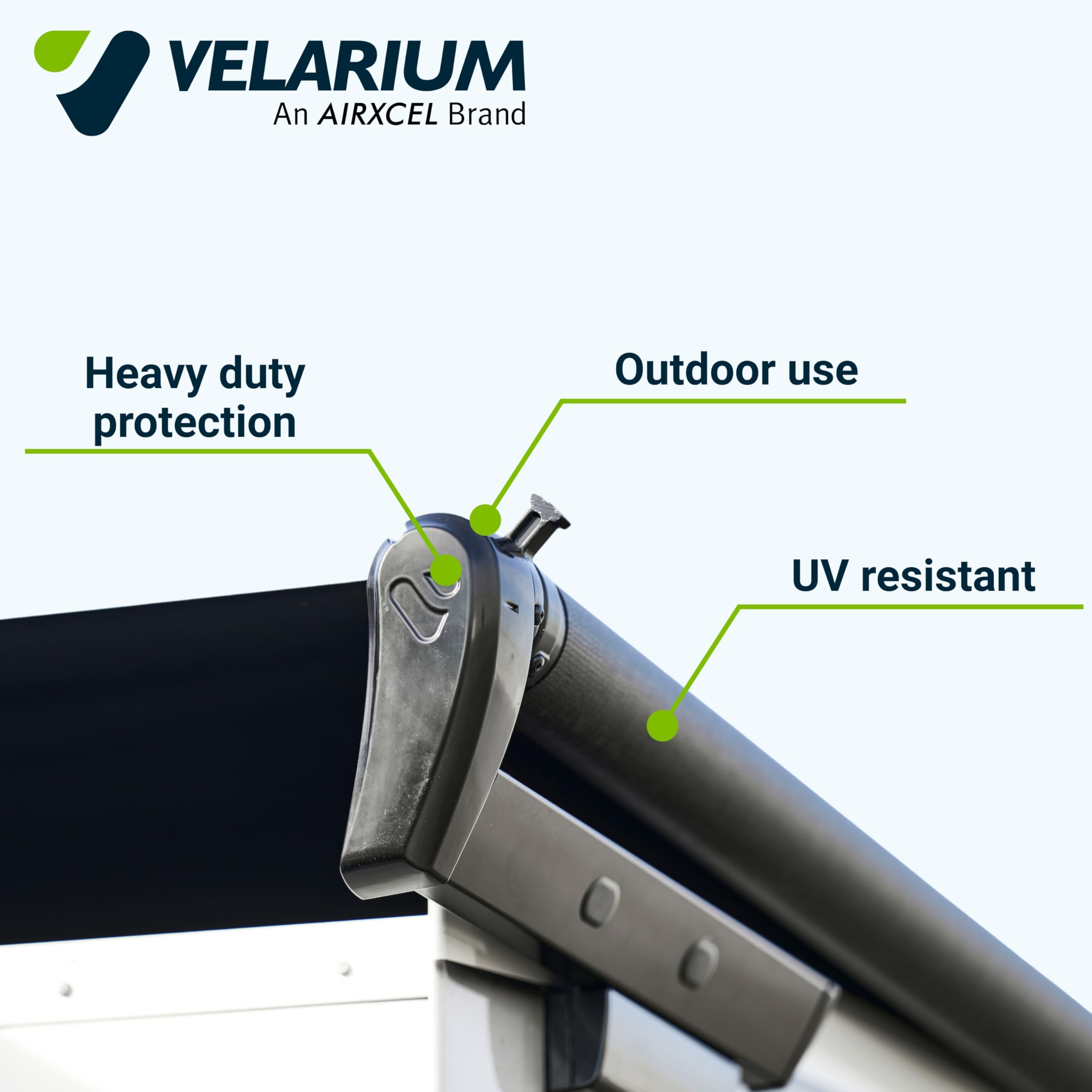 Complete Velarium 96" Slide Topper Awning Roll Tube with Black Canopy and Matching Black Hardware – Easy Install RV Slide Outs – Fits Rooms 85"-91", Heavy-Duty Protection, UV Resistant, Outdoor Use