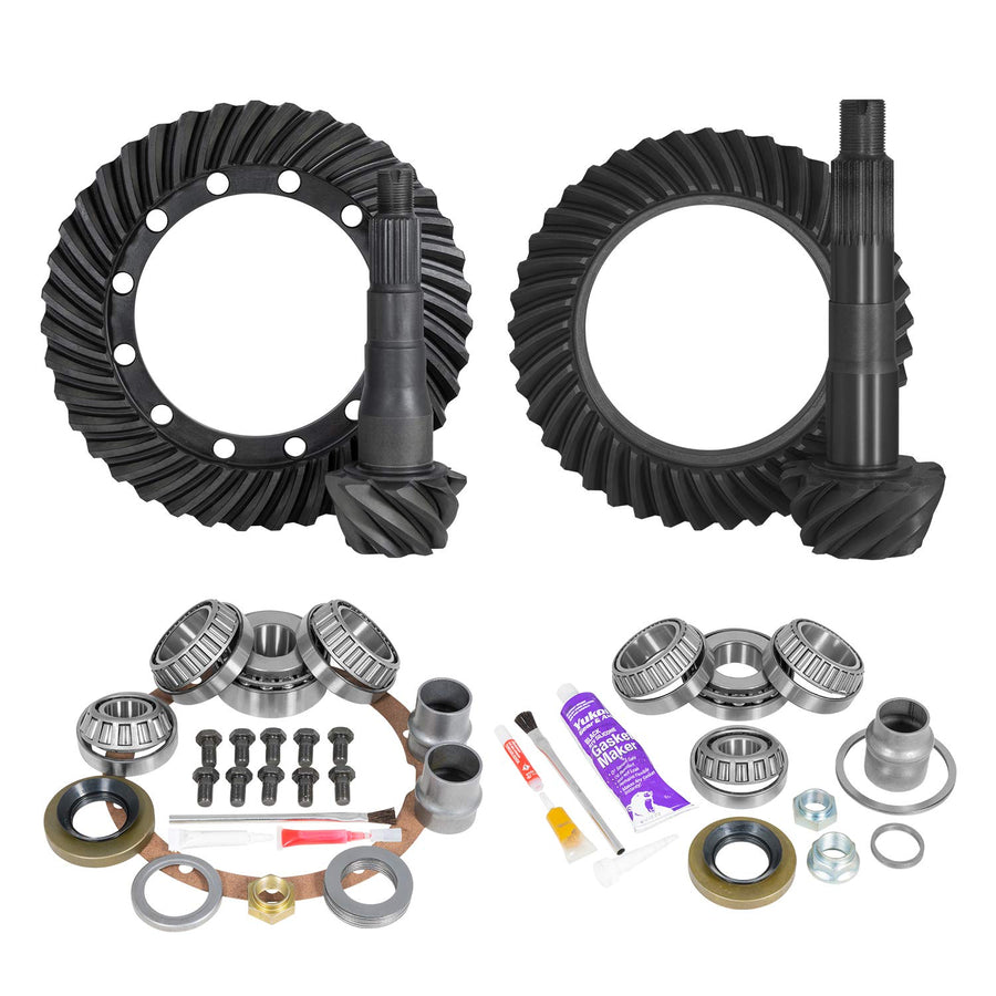 Front & Rear Ring & Pinion Gear Kit Package with Install Kits - Toyota 9.5/8R