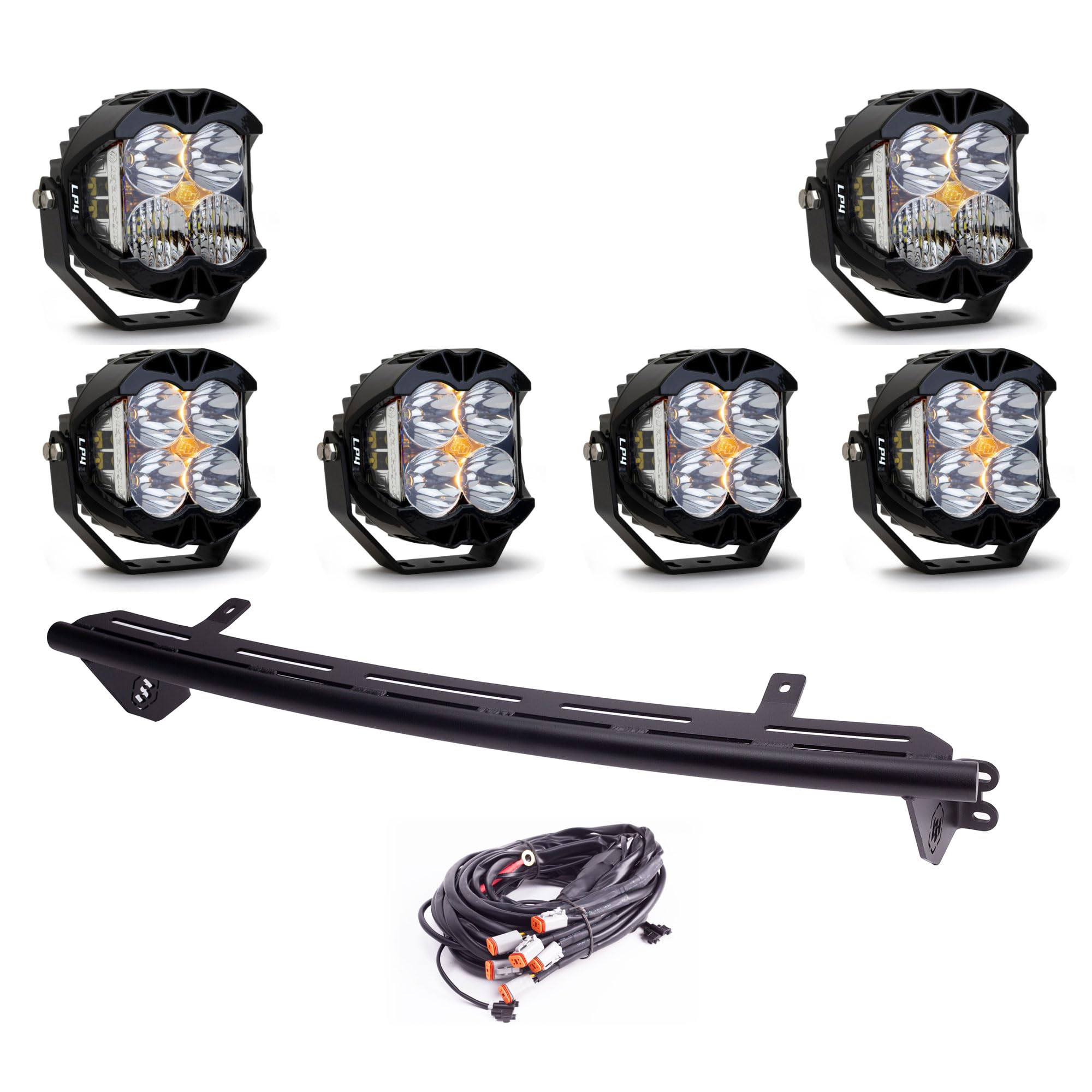 Baja Designs Bull Bar Light Kit LP4 Pro LED for Ford F-250/350 2023+ with Upfitter - (Multi-Pattern - Clear)