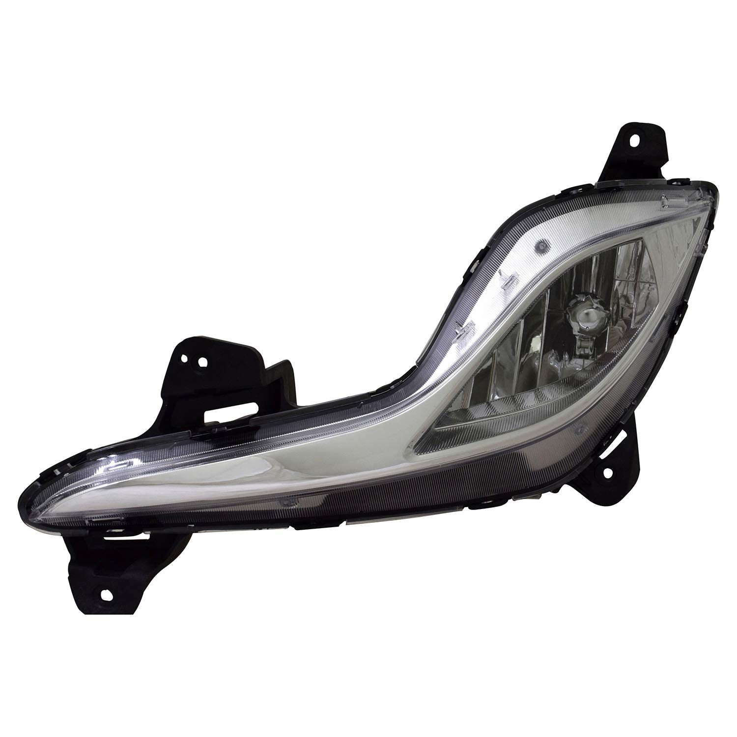 Left TYC Fog Light Assembly Compatible with 2011-2015 Hyundai Santa Fe