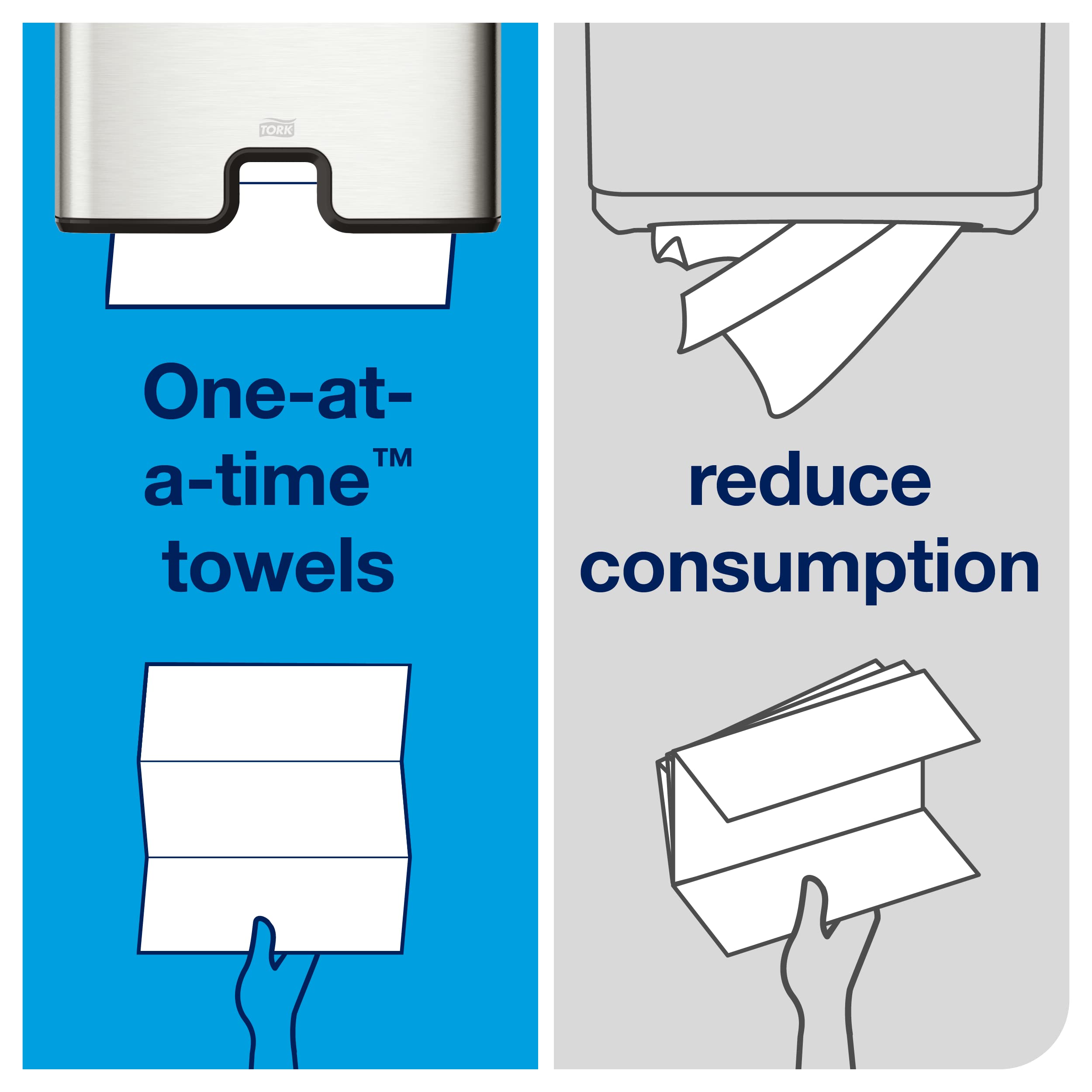 Tork Hand Towel Multifold, Natural, 100% recycled, FSC certified, Compatible with H2 Dispensers, 16 packs x 250 sheets (MK520A)