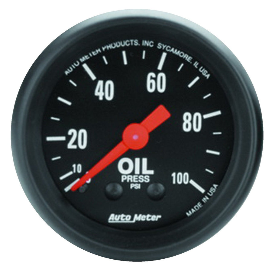 2604 AUTO METER Z-Series Mechanical Oil Pressure Gauge, 2-1/16" (52.4mm)
