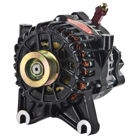Alt Powermaster Ford 6G Black 155A 6 grv Pulley Small Frame V MTG 4.6L SOHC Mustang I-D-A VR
