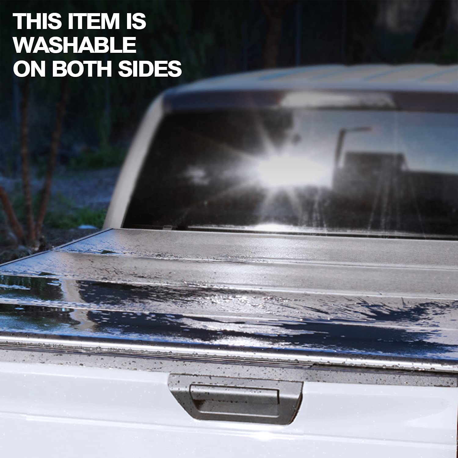 Hard Quad Fold Tonneau Cover Spec-D Tuning Compatible with Dodge Dakota 6.5 Short Bed 1997-2004
