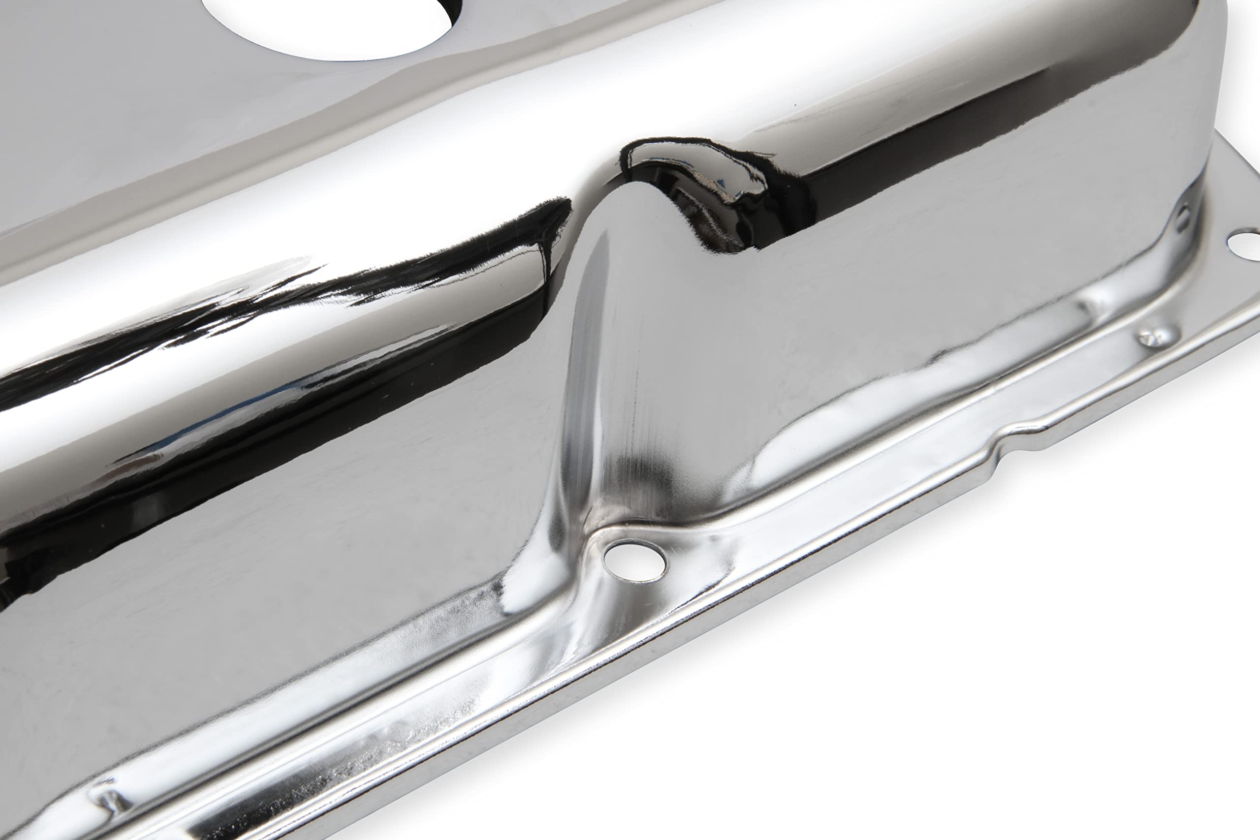 Vlv/Cvr-Olds Mr. Gasket 260-455 W/O Baf,Chrome