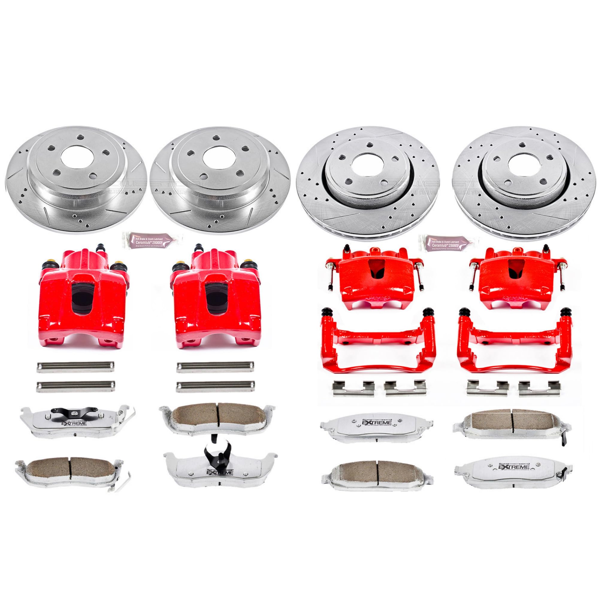 Power Stop Z26 KC2220-26 Front & Rear Brake Kit Jeep For Jeep Commander 2006-2010 | Jeep Grand Cherokee 2005-2010 [Vehicle Specific]