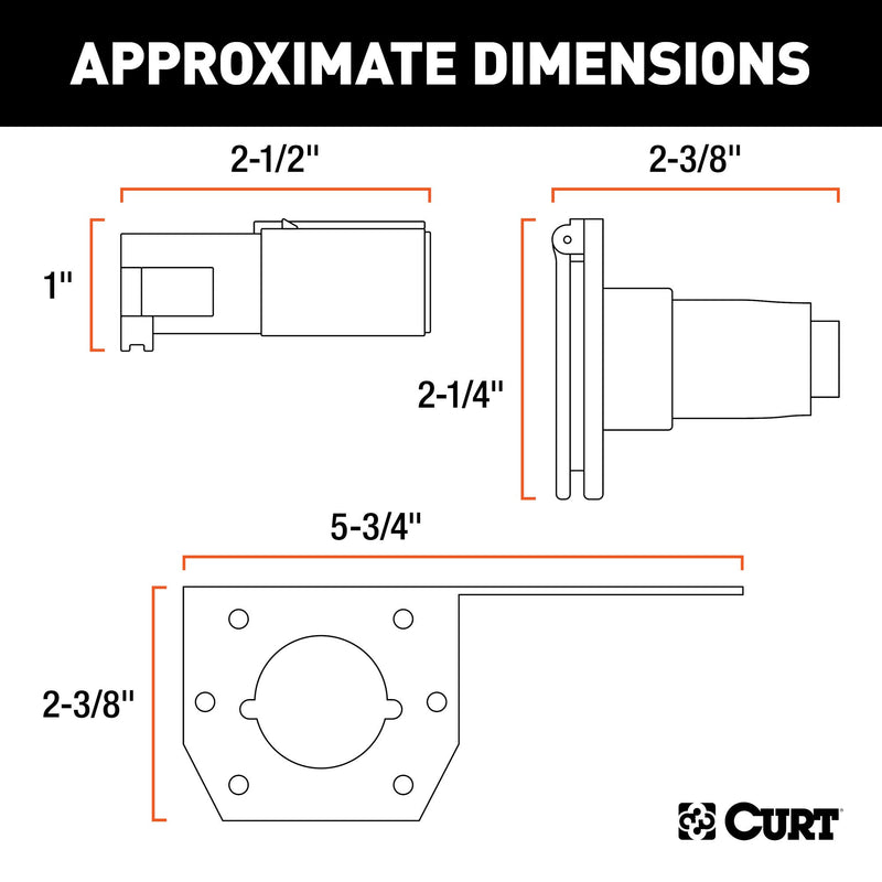 CURT 4-Pin Round Vehicle-Side and Trailer-Side Wiring Harness Connectors